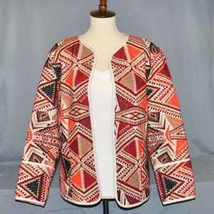 Soho New York & Company Abstract / Aztec Print Blazer. Sz XL